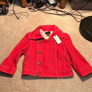 Vintage BCBG Red cropped trench Jacket